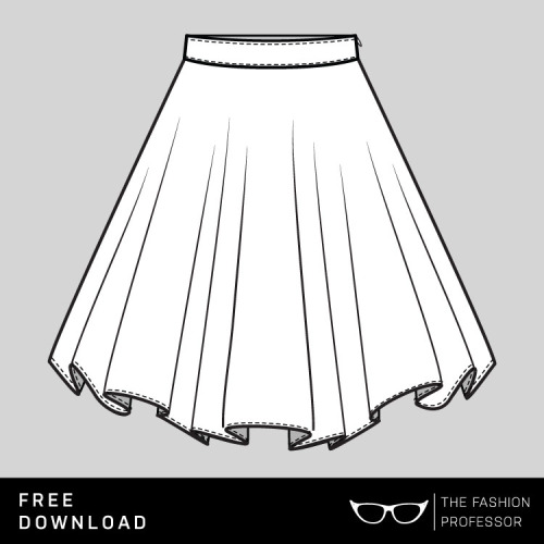 Free Vector Download: Circle Skirt | The Fashion Professor